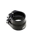 Sattelklemme Sattelstützenklemme 31,8/34,9 mm, Fahrradsattelklemme, doppellagige MTB-Rohrschelle mit Doppelverriegelung(Black seat clamp)