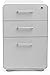 Poppin Stow 3-Drawer Rolling File Cabinet - White and Light Gray. Utility and Hanging File Drawers. Locking and Non-Locking Wheels. Powder-Coated Steel. Two Keys Included
