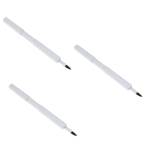 HAPINARY 3pcs Portable Lip Brush Retractable Makeup Brush Nylon Fiber for Daily Use