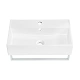 Claire 22' Wall-Mount Bathroom Sink with Silver Towel Bar