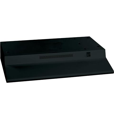 Image of GE Under Cabinet Range Hood | 30-Inch Kitchen Exhaust Fan with 2 Speeds, Cooktop Lighting & Included Filter | Kitchen Essentials | Top or Rear Exhaust Capability | Non-Vented | 170 CFM | Black