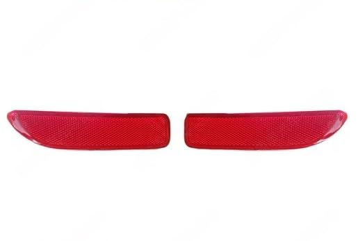 Wodsty Par de reflectores Rr para modelos Dacia Dokker y Logan 2008-12, material ABS rojo, ajuste de suciedad compatible con 8200751778/8200751779