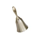 healvian アンティーク調ブロンズ製手振りベル 卓上呼び鈴 バーやレストラン受付用 サービングベル パーティーや集まりに 伝統的デザインで