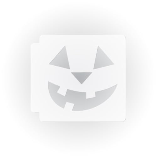 Generic Halloween - Jack O Lantern Face 783-D888 Stencil (1 inch), White