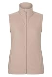 Mountain Warehouse Camber Womens Gilet - Lightweight Sleeveless Jacket, Microfleece Bodywarmer, Breathable Vest, Zipped Side Pockets - For Spring Summer, Camping, Hiking Dark Beige Women's Size 14
