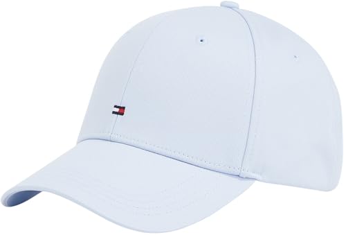 Tommy Hilfiger Gorra Hombre Flag Cotton 6 Panel con Logotipo, Azul (Breezy Blue), Talla Única