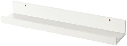 2XIKEA Modern Floating Ledge for Photos/Pictures and Frames, Wood, White, 55 x 12 x 8 cm