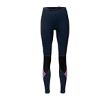 High Waisted Swim Pants for Women Swimming Leggings Swimsuit Tights Color Block Sun Protective Clothes Purple-XL