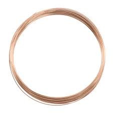 Alambre Redondo Chapado en Oro Rosa 14/20 de 0,8 mm (20 Calibre), 1 Metro