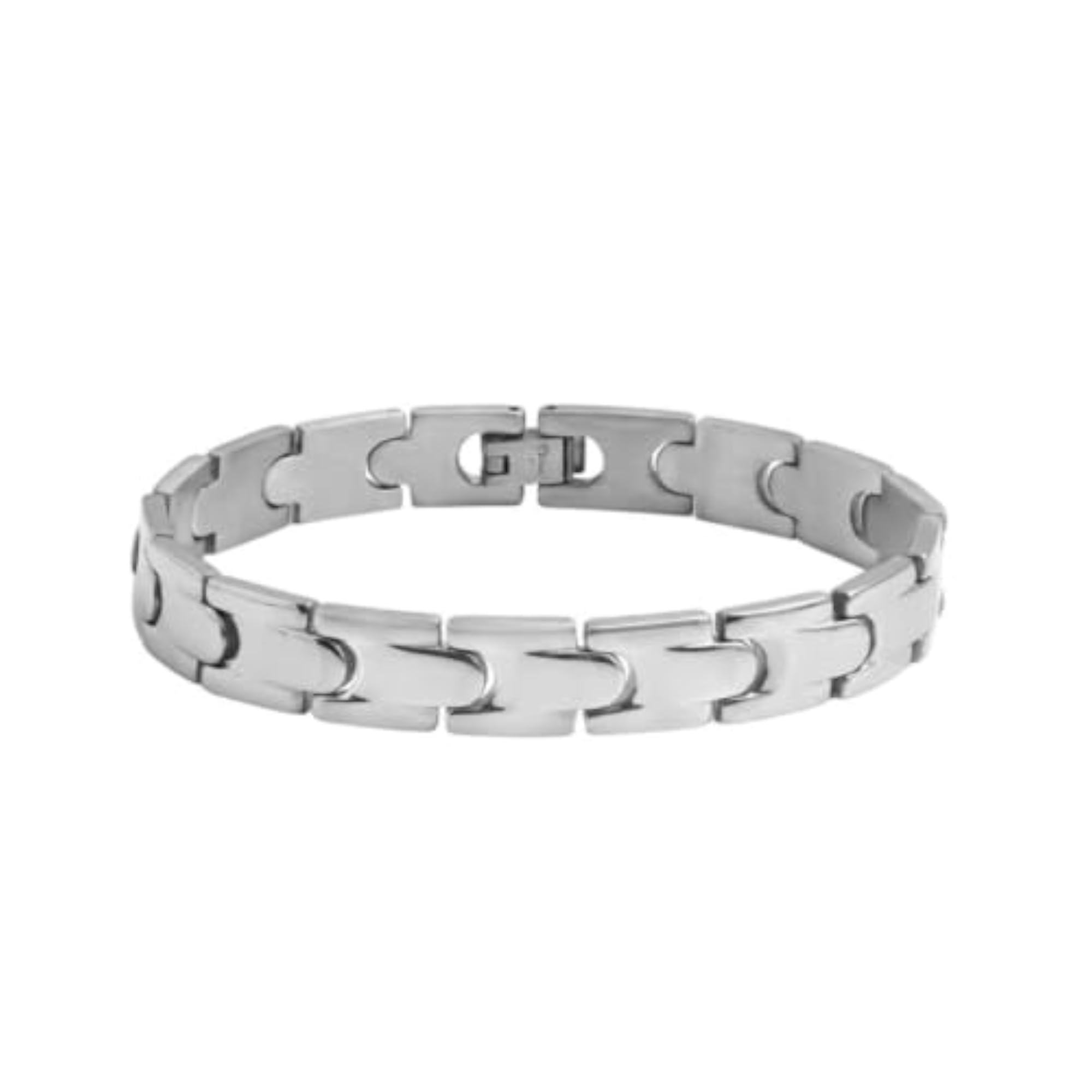 Men's Link Bracelet with Interlocking Chain Design