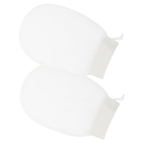 DECOMELODY 2Pcs Exfoliating Shower Gloves for Gentle Body Cleaning Lightweight Dead Skin Scrubber Safe for All Skin Types for Home Hotel Use