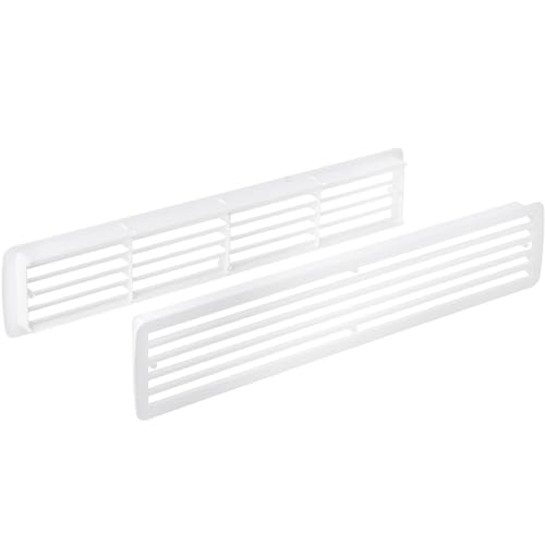 Gedotec Lüftungsgitter | 457 x 92 mm | 1 Stück | Tür-Gitter Weiß Kunststoff ABS | Türlüftung für Türdicke 35 – 40 mm | Belüftungsgitter...