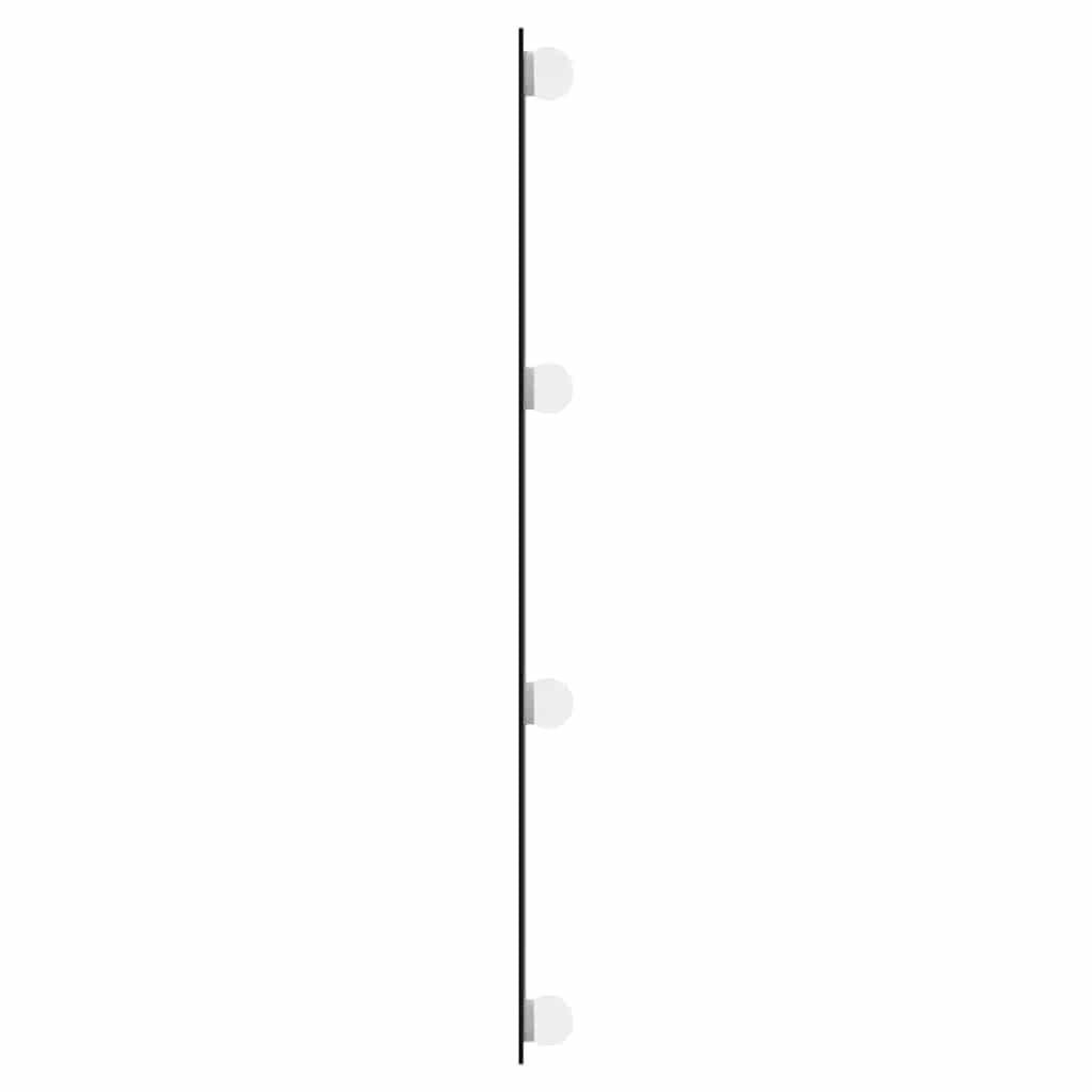 Lustro ścienne z diodami LED, 30 x 80 cm, szkło prostokątne, montaż ścienny, złącze USB, lustro do makijażu z ciepłym białym i zimnym światłem do salonu, sypialni, łazienki, korytarza