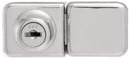 CRL Chrome UV Bond Classic Series Glass Door Lock and Keeper for Double Doors - Keyed Alike