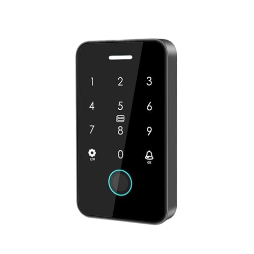 Kit de cerradura eléctrica para puerta Dual RFID 125Khz + 13,56 MHz NFC teclado de Control de acceso de huellas dactilares for exteriores IP67 abridor de puerta biométrico impermeable(B)