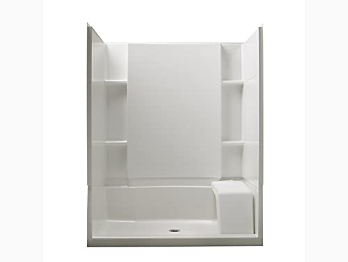 STERLING 72290106-0 Accord Seated 36-Inch x 60-Inch x 74-1/2-Inch Shower Kit with Age in Place Backers, White