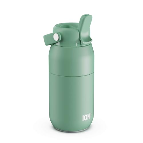 ION8 URBAN Insulated Water Bottle, 360ml (12oz), Straw Lid, Aqua