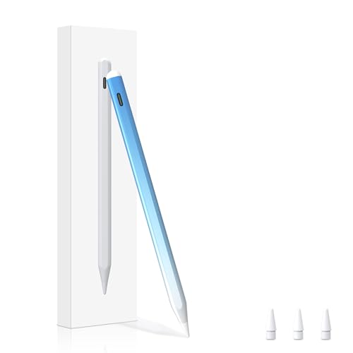 Stylus Pencil for iPad 11th 10th 9th Generation, Active Pen with Palm Rejection Compatible with 2018-2024 Apple iPad 11/10/9/8/7/6th Gen/iPad Pro 12.9 &11 inches/iPad Pro 6/5/4 Gen/iPad Air 5/4/3 Gen