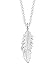 Produktbild Elli Halskette Silber 925 Feder Kette Damen Schmuck Geschenke für Frauen Mädchen Mama Freundin, Boho Festival Silberkette Länge 45 cm