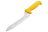 Mundial 5600 Series 9-Inch Offset Serrated Edge Bread or Sandwich Knife with Yellow Handle