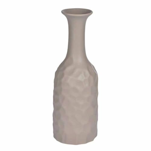Vase Déco en Céramique Martelé 30cm Taupe