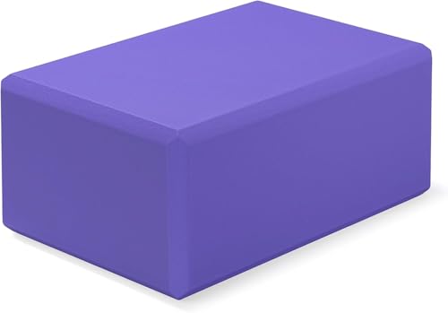 Image of 1 Pack Large Foam Yoga Blocks 9x6x4 Inches (Violet)