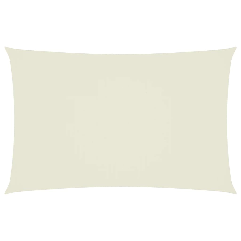 Voile de parasol rectangulaire 5x8 m crème en tissu Oxford pour jardin
