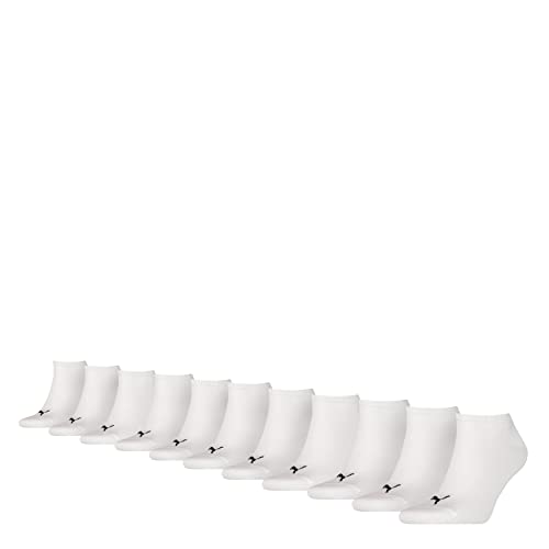 PUMA Damen Herren Sneaker Socken im 11 er Pack, weiss 43-46
