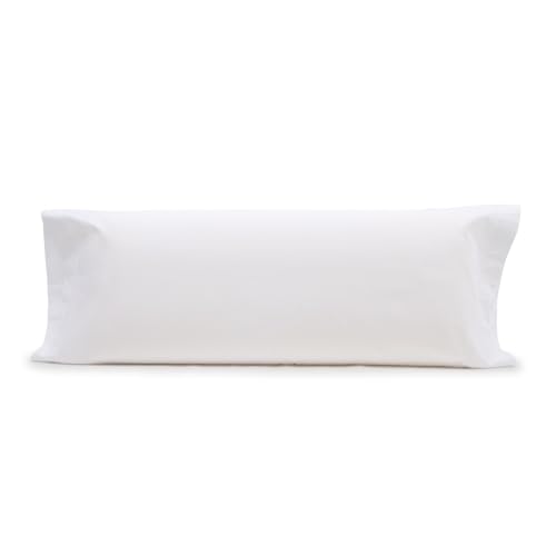 TRAMAS+ Funda de Almohada 110x45 cm para Almohada de 90, 100% Algodón, Suave y Transpirable, Certificado Oeko-Tex, Blanco