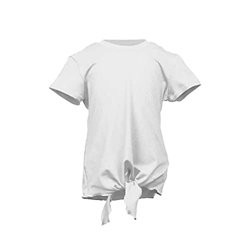 UV Colors White Girls Short Sleeve Tie Tennis Shirt