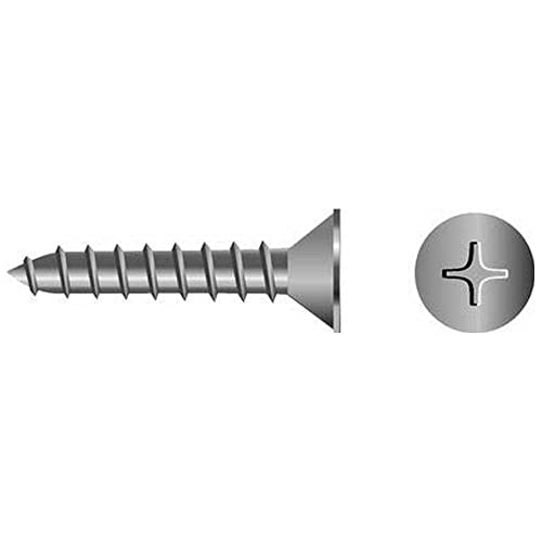 #4 x 3/4 Tornillo Phillips cabeza plana 10/bolsa