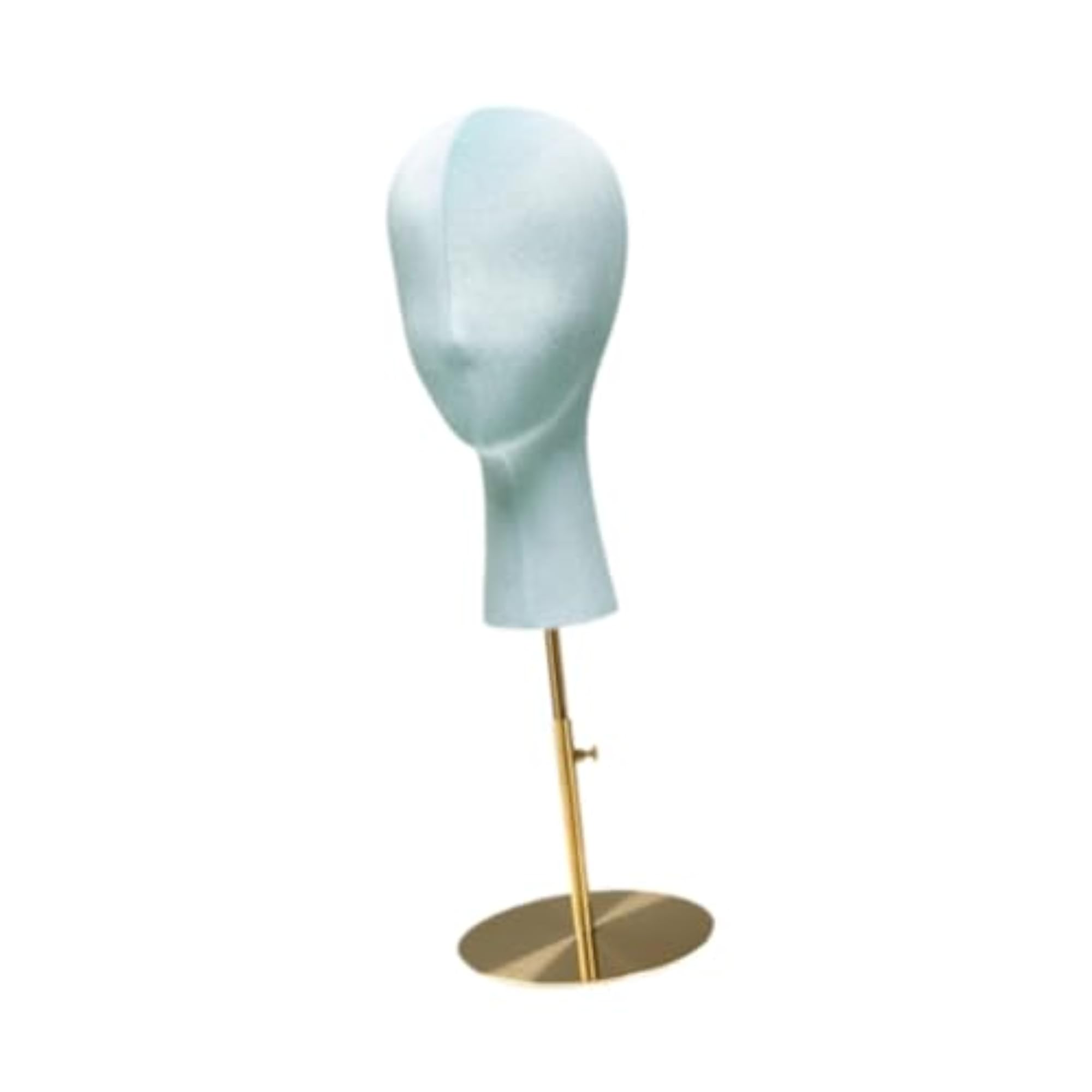 Mannequin Head Hat Rack for Jewelry and Wigs, Blue