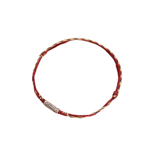 Bracelet poisson cordon rouge tresse tressée porte-bonheur et bijou de chance pour le corps