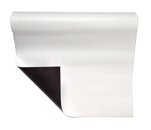 Foglio magnetico permanente bianco opaco flessibile 0,4mm x 1m x 1m - venduto al metro - stampabile con stampa digitale, applicabile a tutti superfici metalliche
