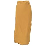GURU SHOP Falda larga cruzada de playa para mujer, amarillo curry, Talla única