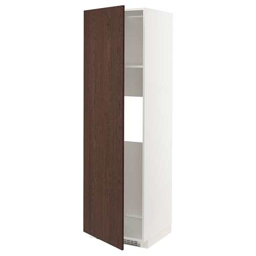 ProTuning METOD - Frigorífico o congelador de cabina alta con puerta, blanco/marrón Sinarp, 60 x 60 x 200 cm
