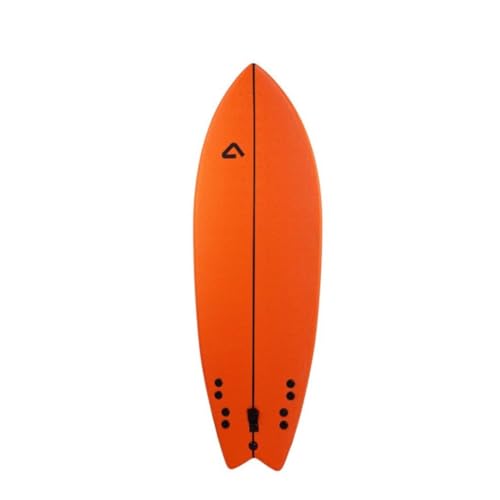 Atlantic Boards | Tabla de Surf Softboard | Whale | 5'7' x 21.5' x 2.75' - 35L | Resina Epoxi | Sistema FCS: 5 Quillas Rídidas - Naranja