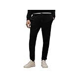 BOSS Herren Sestart Jogginghose aus Baumwoll-Terry mit Logo-Aufnäher Schwarz M