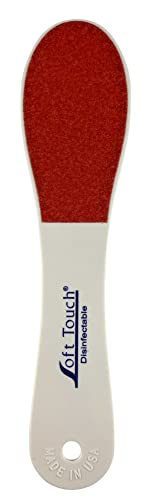 Râpe à pied double face grain 80/120 lavable couleur pêche
