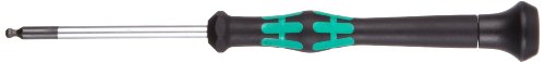 Image of Wera 05118096002 Kraftform Micro 2052 Ballhead Hexagon Electronics Precision Screwdriver, 3mm Head, 60mm Blade Length