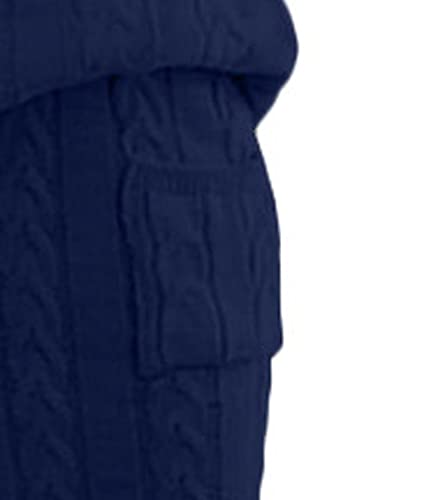 Image of Sexyshine Women's Cable Knit Long Skirt 2 Piece Outfit Chunky Oversized Pullover Sweater Top and Long Pencil Skirt Sets