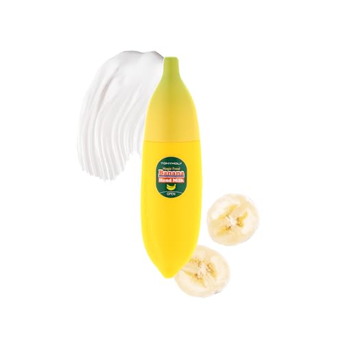 TONYMOLY Banana Hand Cream Nourishing & Hydrating Hand Lotion with Banana Extract Milk Protein & Shea Butter Moisturizing Cream for Dry Rough Cracked Hands 1.52 oz