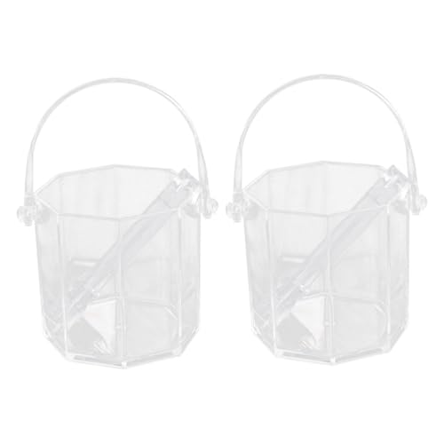 SOLUSTRE Wine Bucket Ice Buckets for Parties Party Ice 2 Sets Acrylic Containers