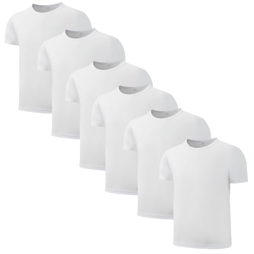 Image of 6 Pack Boys Mesh Athletic T-Shirts Kids Youth Quick Dry Short Sleeve Tops