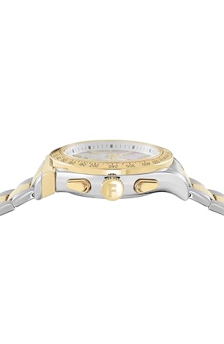 Ferragamo Ferragamo 1927 Chrono Collection Luxury Womens Watch Timepieces with a Two Tone Bracelet and Case Featuring a White Dial2