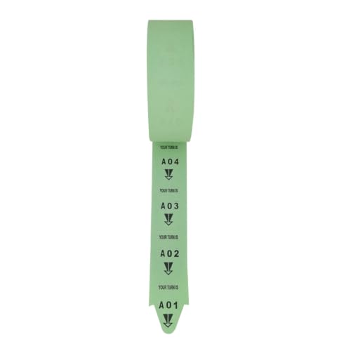 Rollo de boletos A00-E99 de 2000 unidades con corte limpio para sistema de llamada