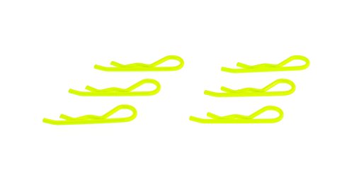 EDS Racing Products Body Clips for 1/8 Scale (Fluorescent Yellow) (6pcs)