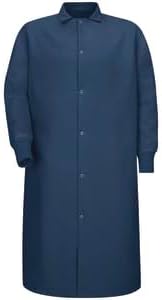 Red Kap KS60NV-RG-XL M Gripper Front Butcher Coat - Navy RG XL