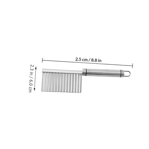 Cortadora de papas ondulada de acero inoxidable 8.86 pulg miniatura 2