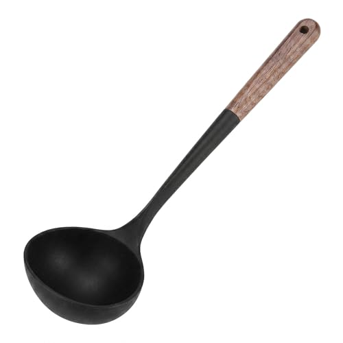 LorisArm Large 13″ Soup Ladle Spoon, 8 Ounce Wooden handle Silicone Ladle Spoons Non Stick Kitchen Utensils.